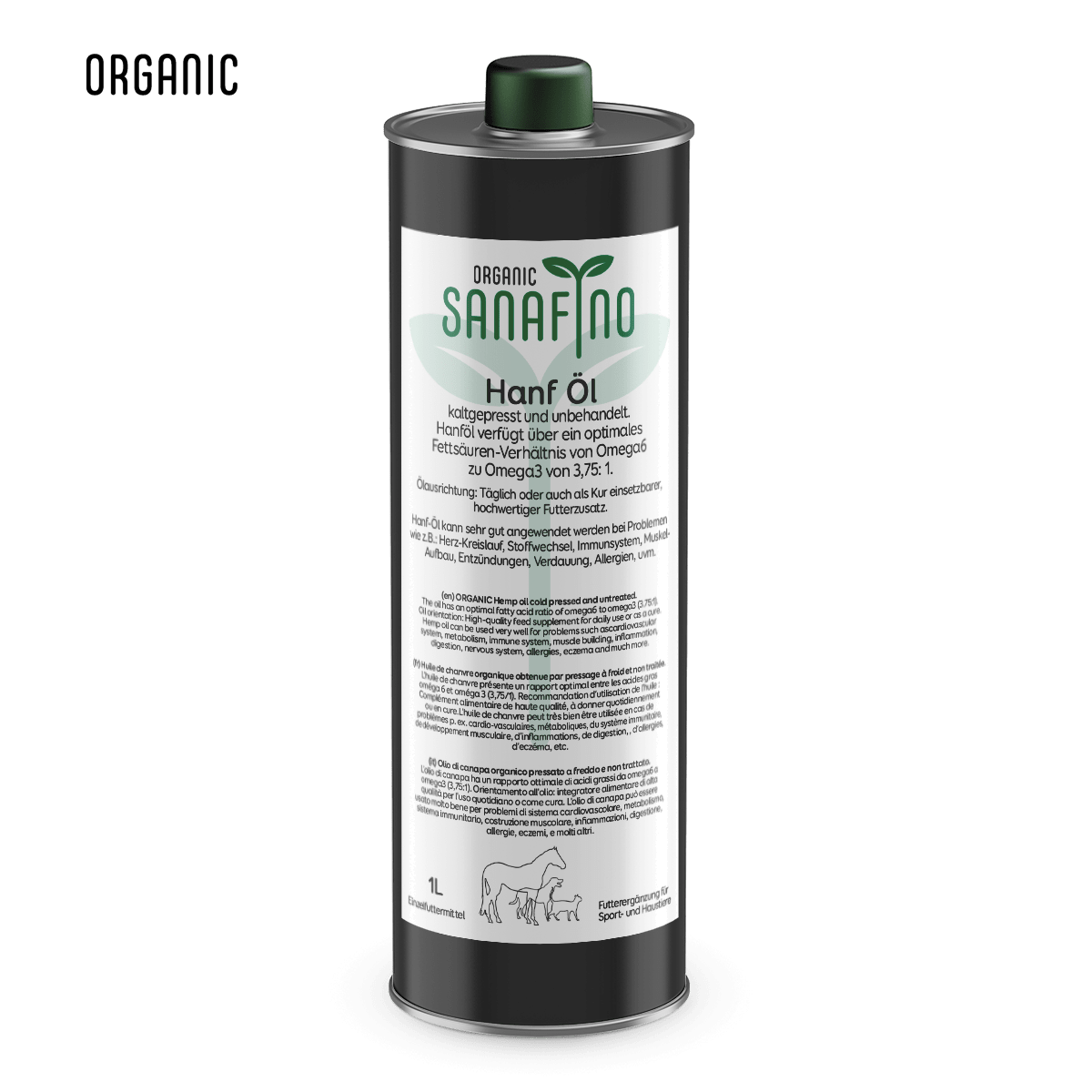 Hanföl, kaltgepresst - Hanföl - Sanafino