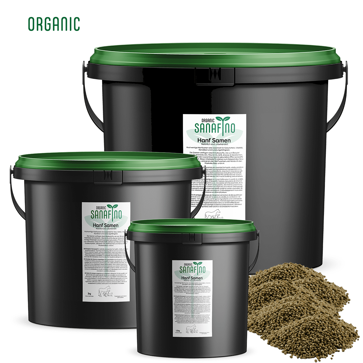 Hemp Seeds ORGANIC for Animals by Sanafino