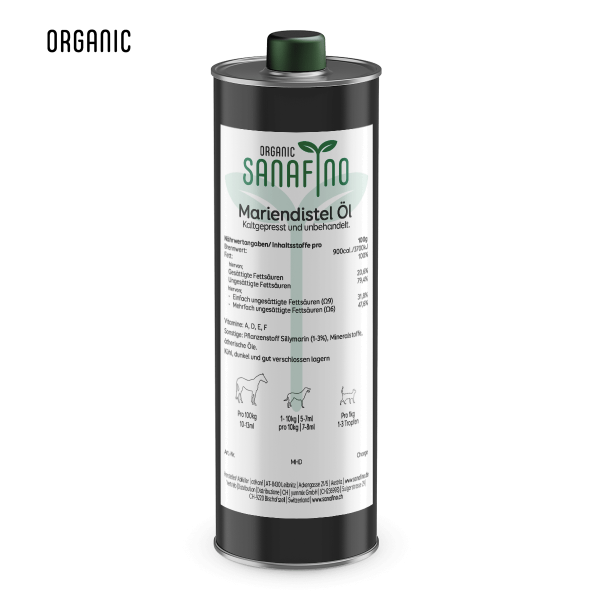 ORGANIC Mariendistelöl, kaltgepresst, 1L