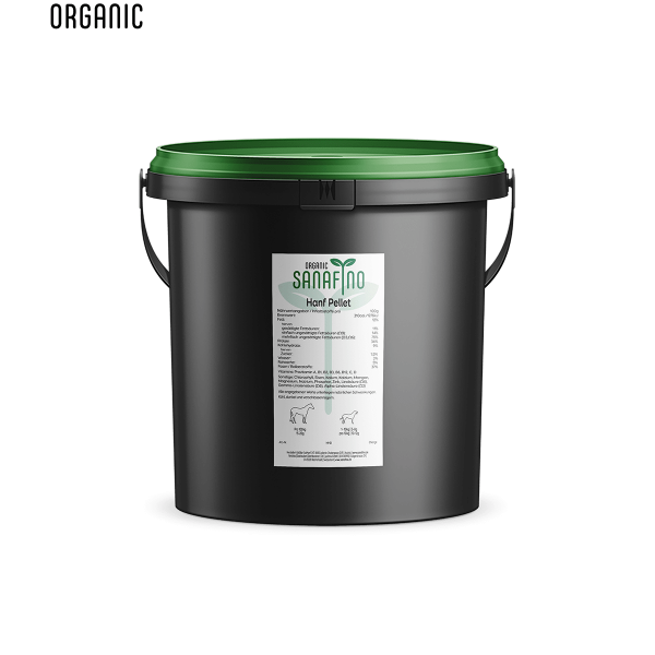 ORGANIC Hanfpellet 1,5kg Kübel Rückseite