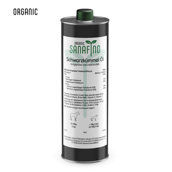 ORGANIC Schwarzkümmelöl, kaltgepresst, 1L